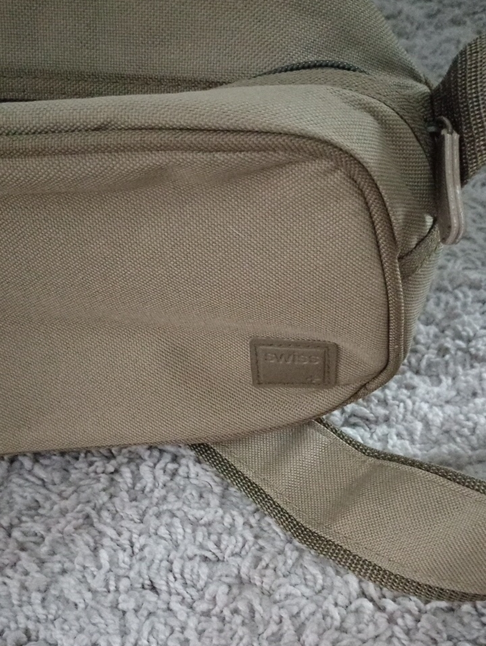 Swiss Gear Olive Canvas Belt Bag with Adjustable Strap
